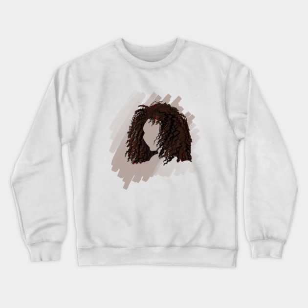 Curly hair Crewneck Sweatshirt by Keen_On_Colors